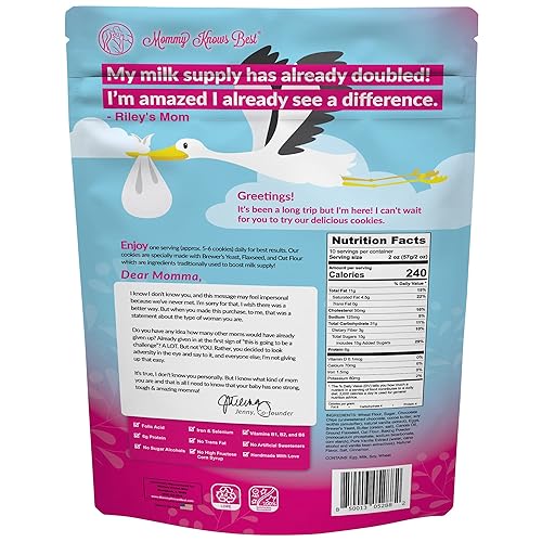 Miniatura 6 de Mommy Knows Best Mezcla de galletas y galletas de lactancia, sabores de avena y chispas de chocolate para suministro de leche materna con levadura