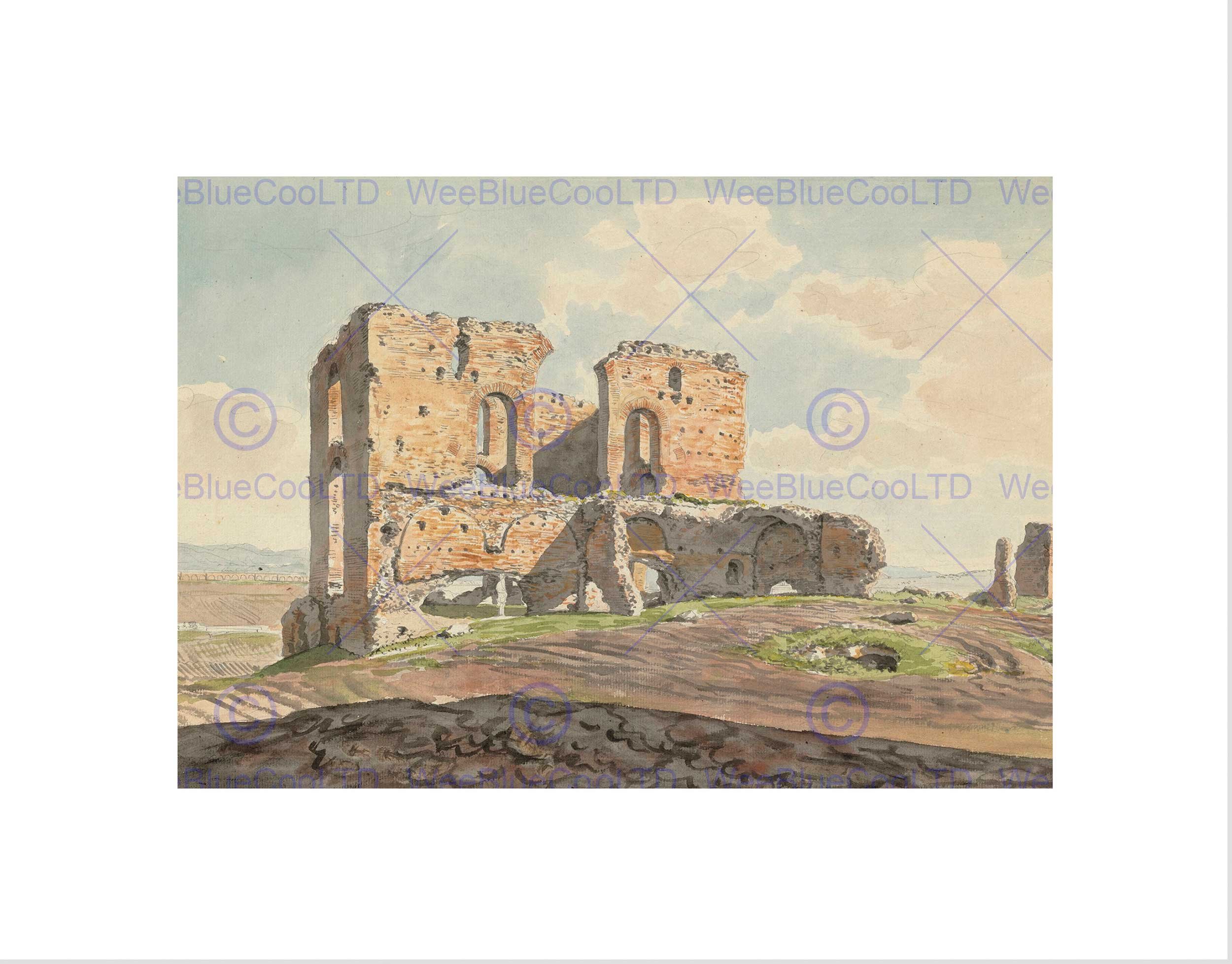 Wee Blue Coo Carlo Labruzzi Italian Great Villa Quintilii Appian Way Artwork Wall Art Print