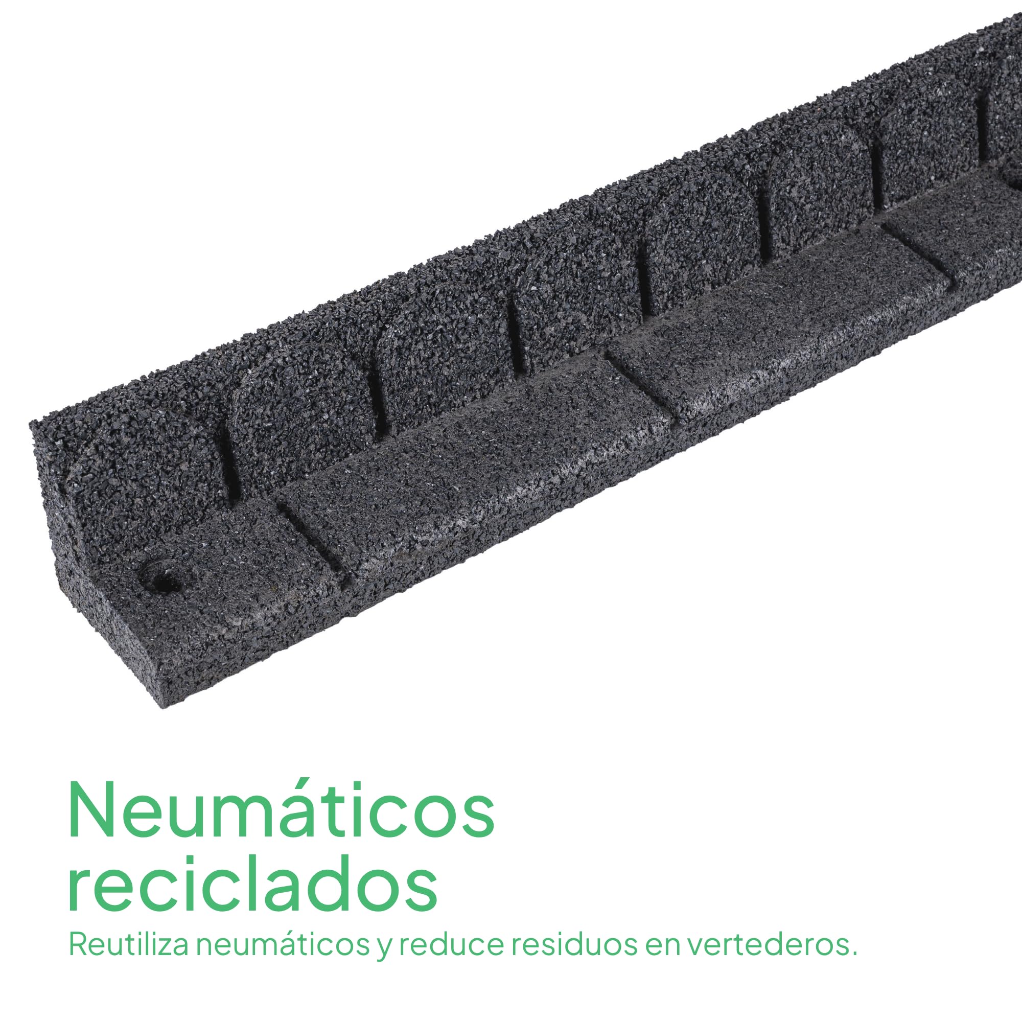 Borduras Jardín Flexible de Caucho Reciclado 9,2 Metros - Borde de Césped Respetuoso con el Cortacésped - Piedras de Bordes para Jardin Fáciles de Procesar - 8 x 1,15m, Antracita