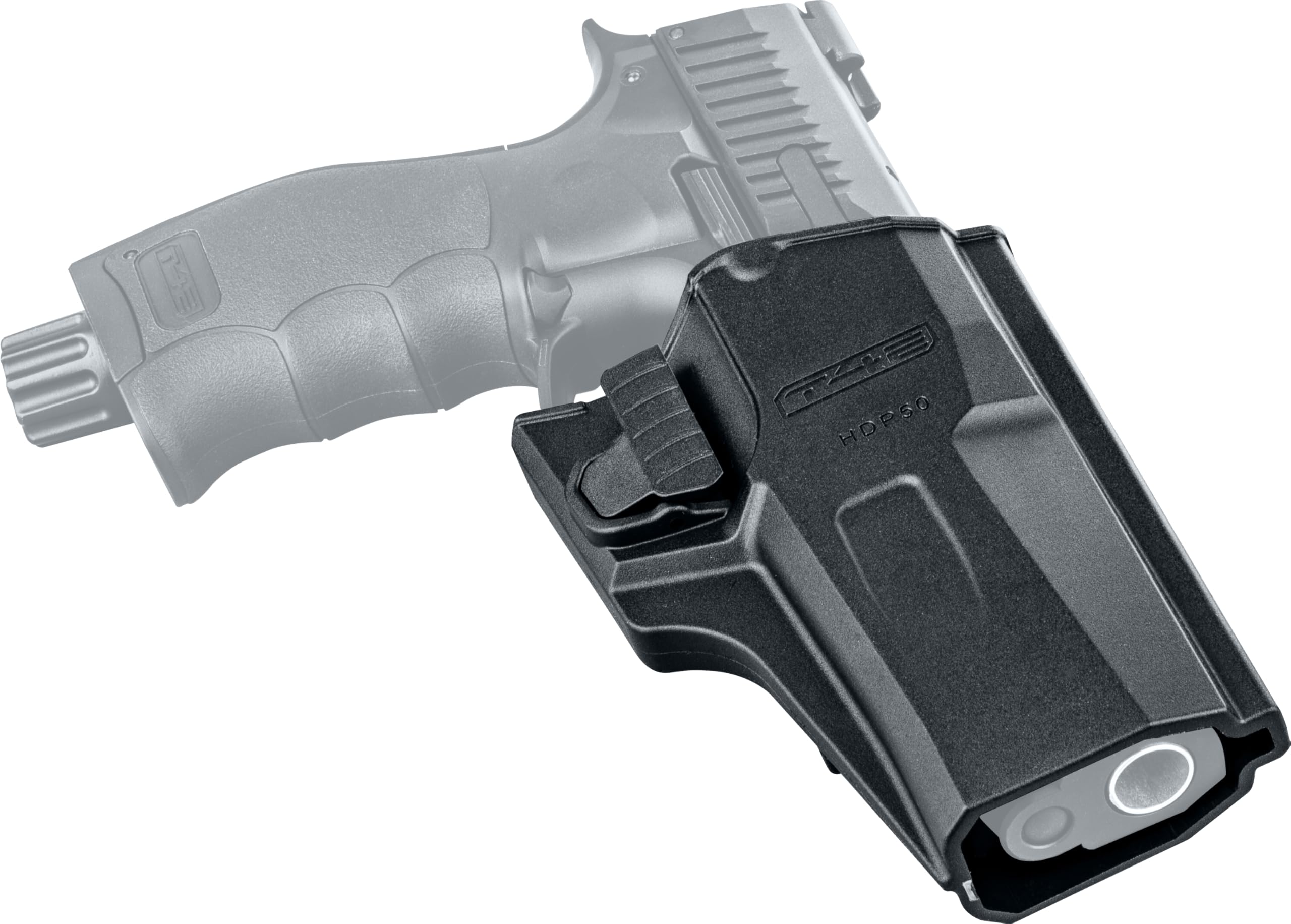 T4E Holster en polymère pour HDP 50 / TP 50, étui de paddle ajusté avec ceinture réglable en hauteur, plastique polymère résistant aux chocs