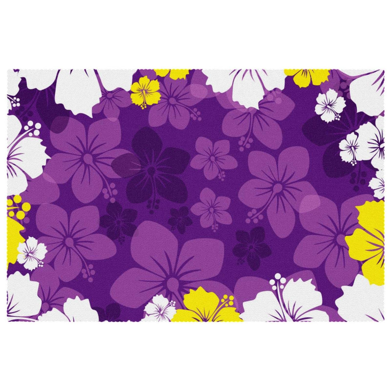 Set de table hawaïen violet pour repas de famille et dîners d'été