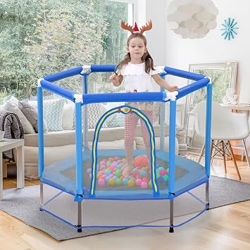 Trampoline, Portable Foldable Trampoline in-Home Mini Rebounder with Adjustable Handle, Exercise Trampoline for Adults, 40" Max Load 330lbs