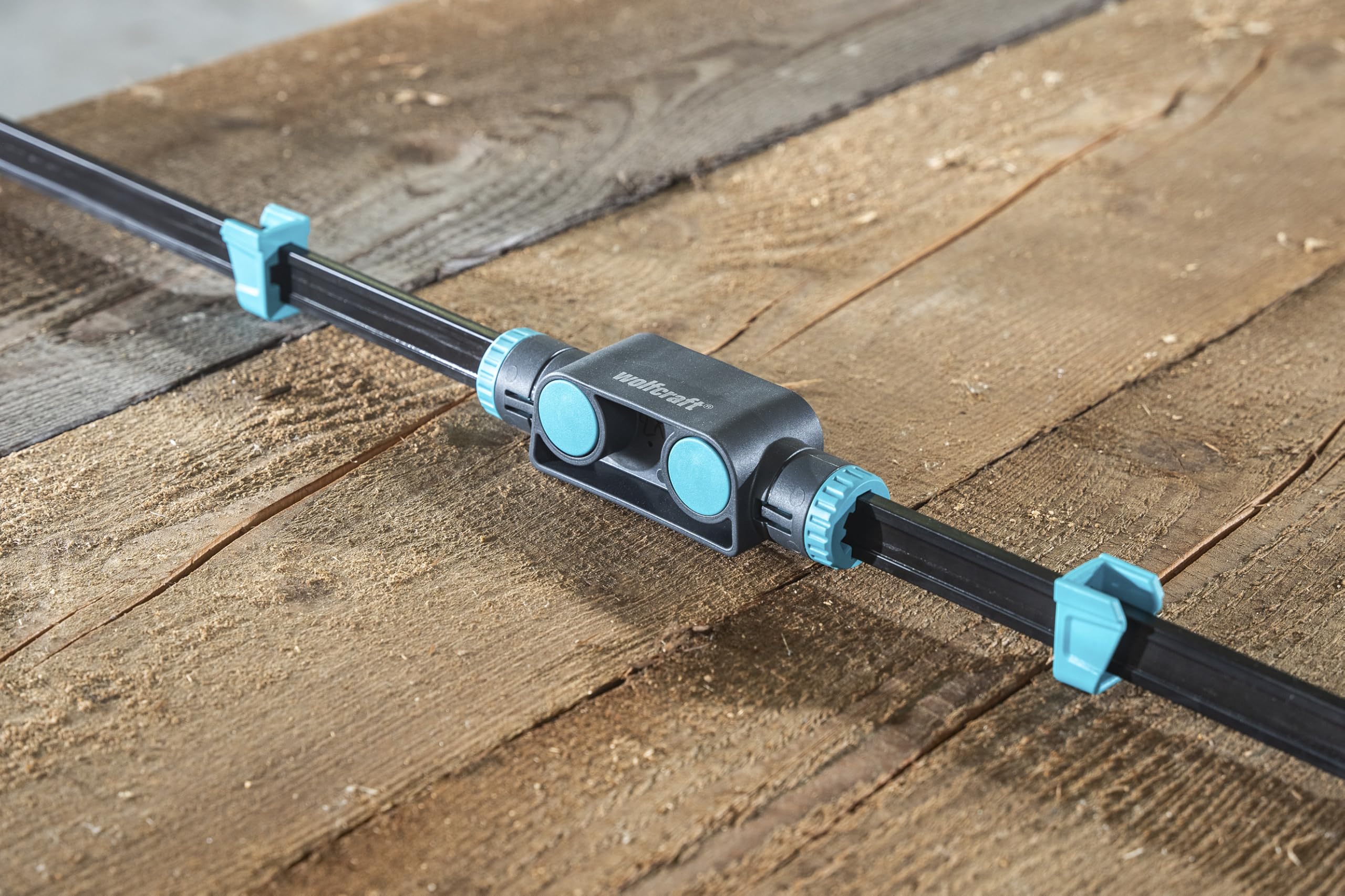 wolfcraft Juego de 2 sargentos monomanuales XL Pro Max 450 mm y conector I 8663060 I potentes sargentos para las más altas exigencias profesionales, incluido conector I 250 kg de fuerza