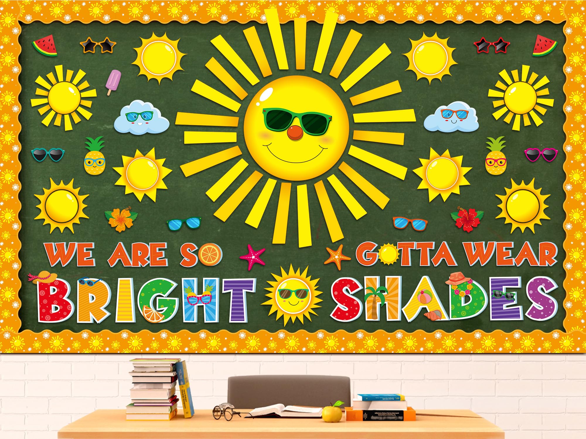 Sun Cutouts Sunshine Bulletin Board Set - Summer Classroom Decor With ...