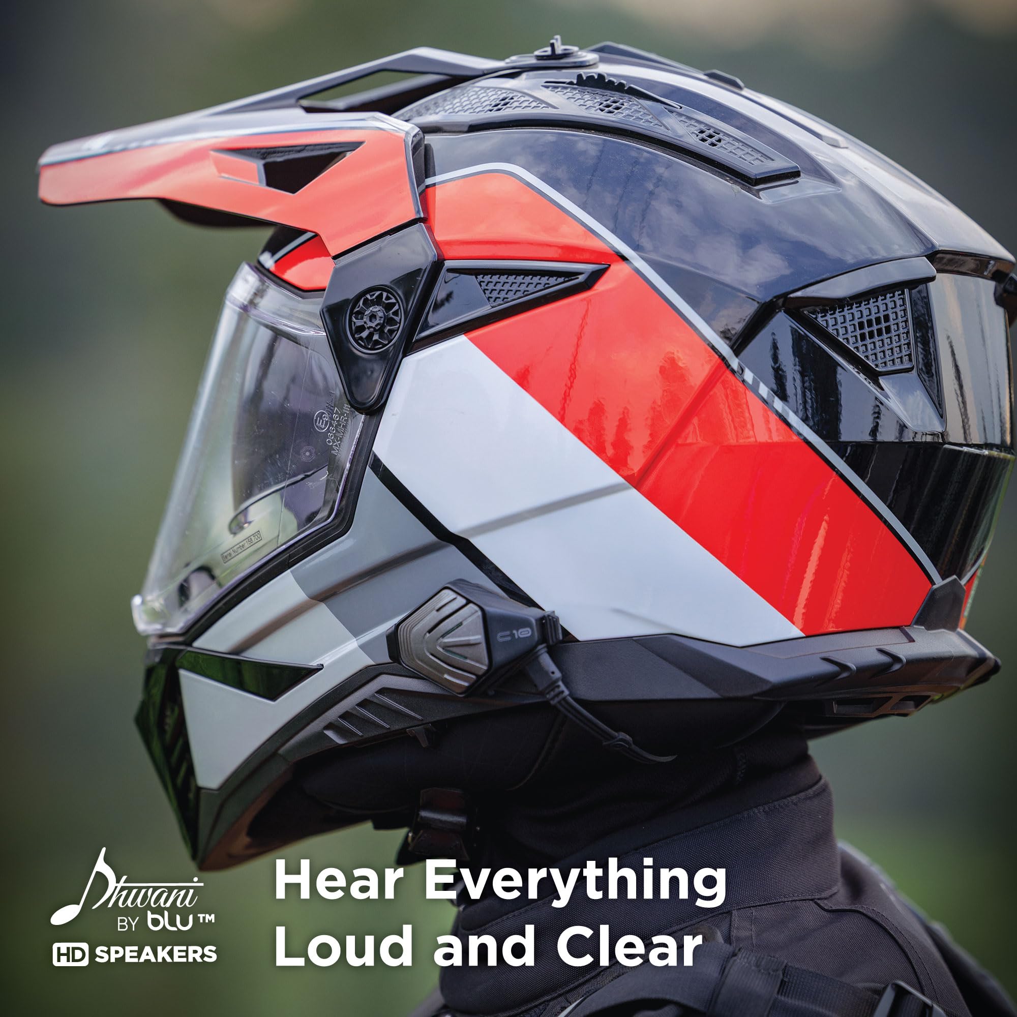 BluArmor C10 Mesh Bluetooth Helmet Intercom – 1-to-1 Rider Communication, 1.2 km Range, HD Voice 16 kHz, IP67 Weatherproof, Bluetooth 5.3, Made in India — Amazon image 4