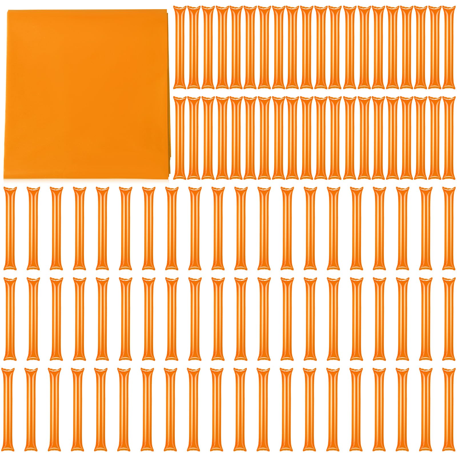 ZCYSRLQIN 100 Pcs Thunder Sticks Thicken Sporting Cheerleading Team Sticks Cheering Sticks Plastic Clapper Inflatable Noise Makers Sporting Cheers