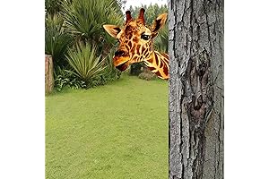 Lively Giraffe Metal Art - A Whimsical Garden Delight