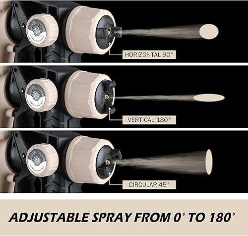 Miniatura 5 de 1000W HVLP Paint Sprayer High-Efficiency Electric Spray Gun with 6 Nozzles,Variable Patterns Adjustable Flow, 47oz (1400ml) Detachable color