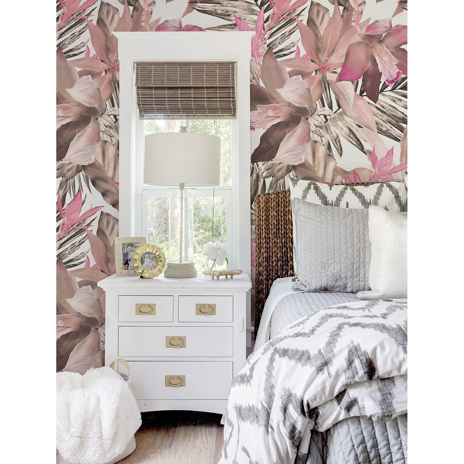 Papier peint intissé tropical 104x70cm Coloray pour décoration murale de chambre