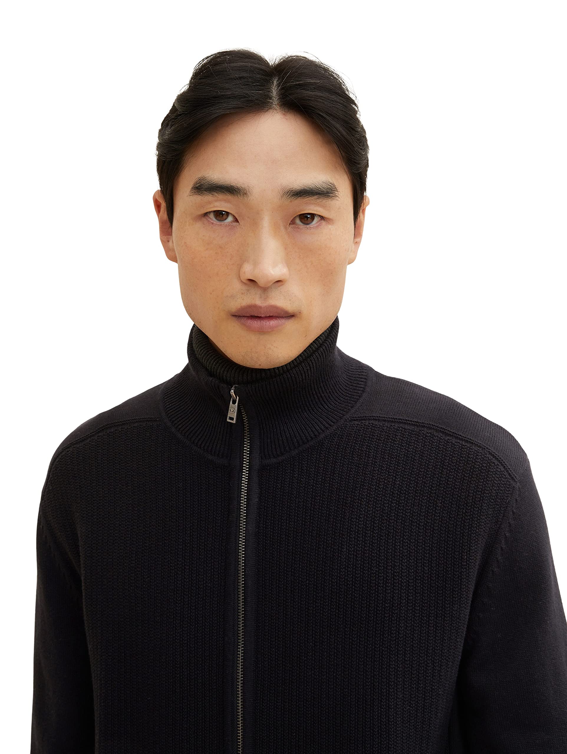 TOM TAILOR Uomini Cardigan con collo alto