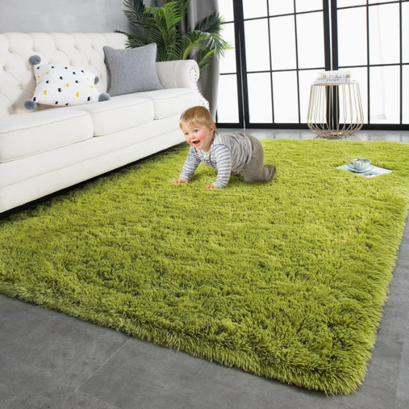Tapis de salon design moderne shaggy de haute qualité 185x280cm