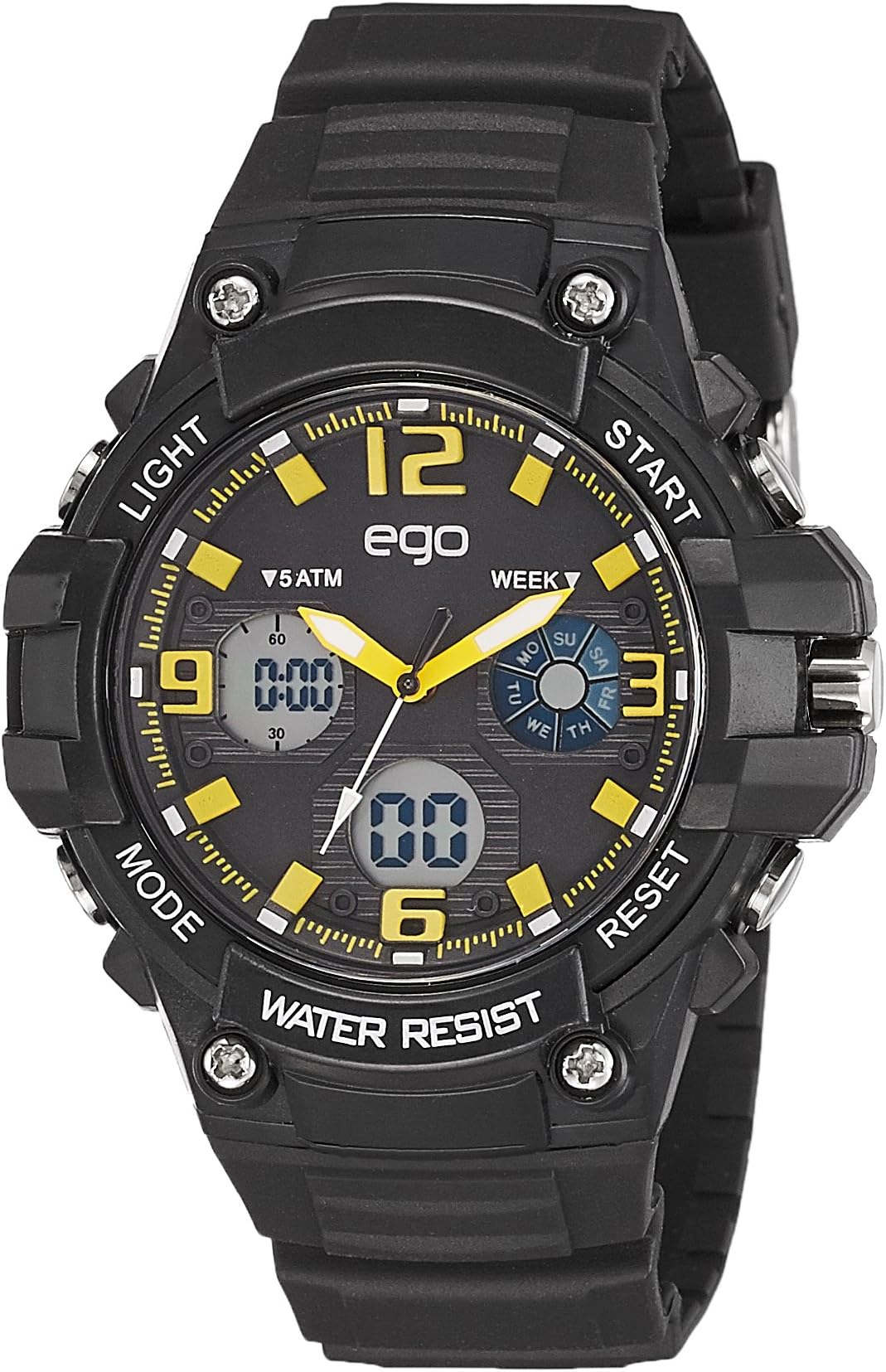 Ego Analog-Digital Black Dial Men's Watch-E-43790PPAN