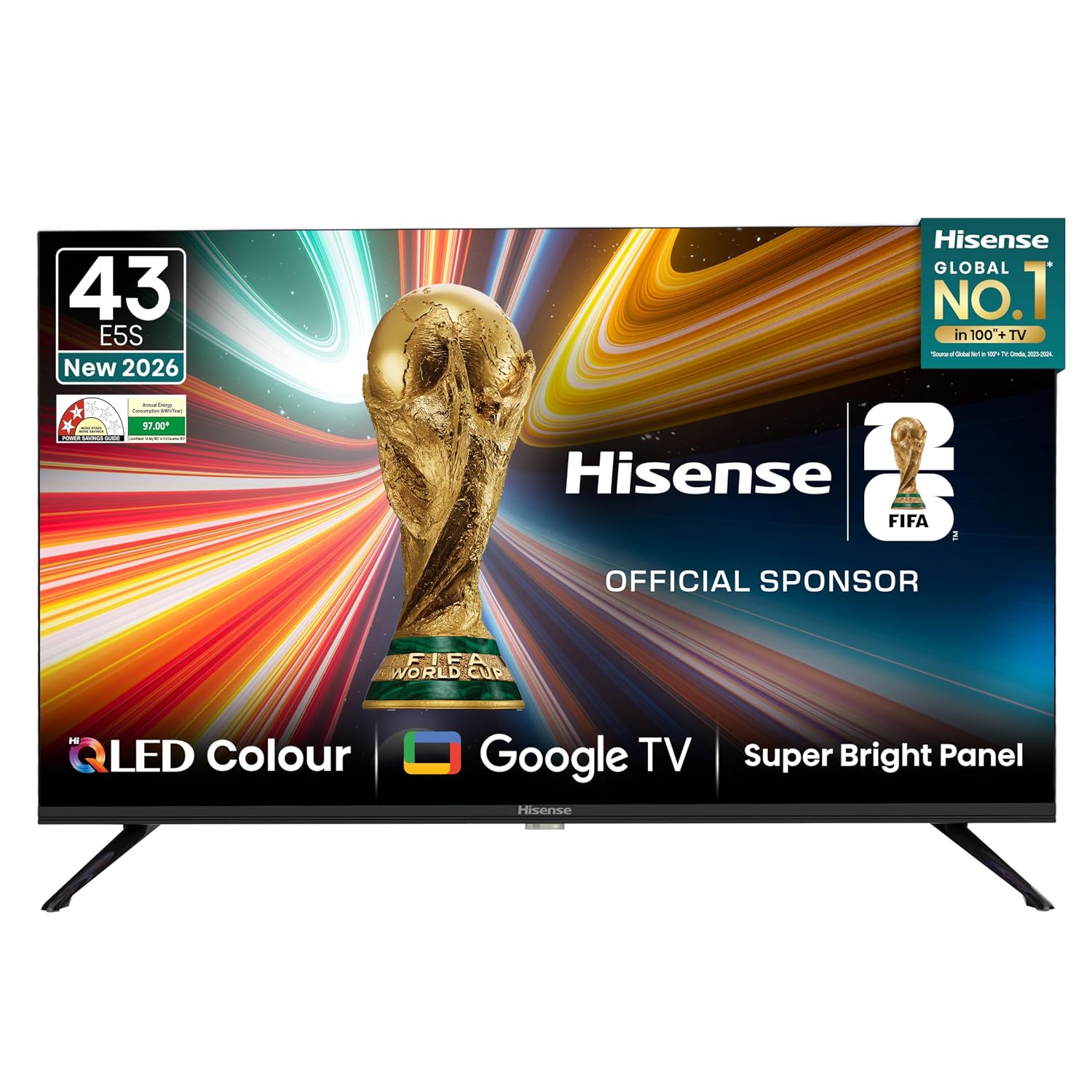 Click to enlarge Hisense 108 cm (43 inches) E5S Series Full HD Smart Hi-QLED Google TV 43E5S