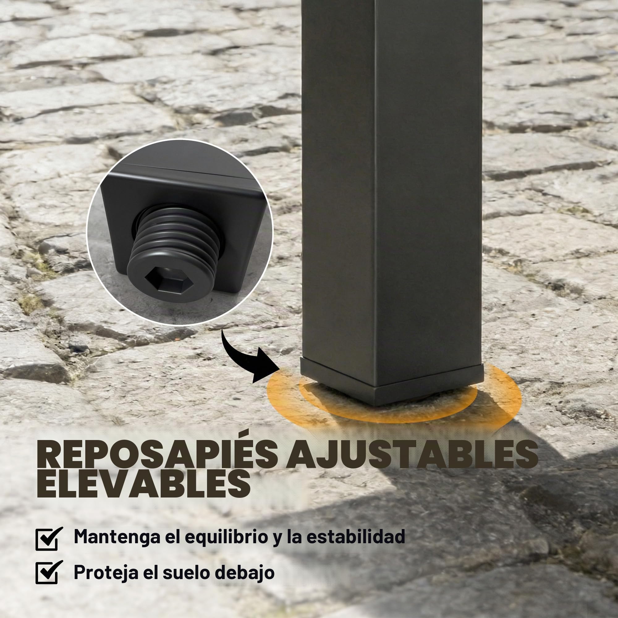 Outsunny Mesa de jardín Extensible para 4-6 Personas 80/160x80 cm Negro | Mesa comedor/balcón rectangular aluminio con tablero lamas, resistente intemperie, para jardín, balcón, terraza.