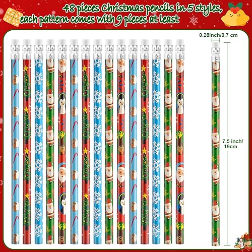 Miniatura 10 de 48 lápices de Halloween con 48 piezas de borradores de calabaza 3D a granel para niños, estudiantes, bolsas de regalo, regalos para oficina,