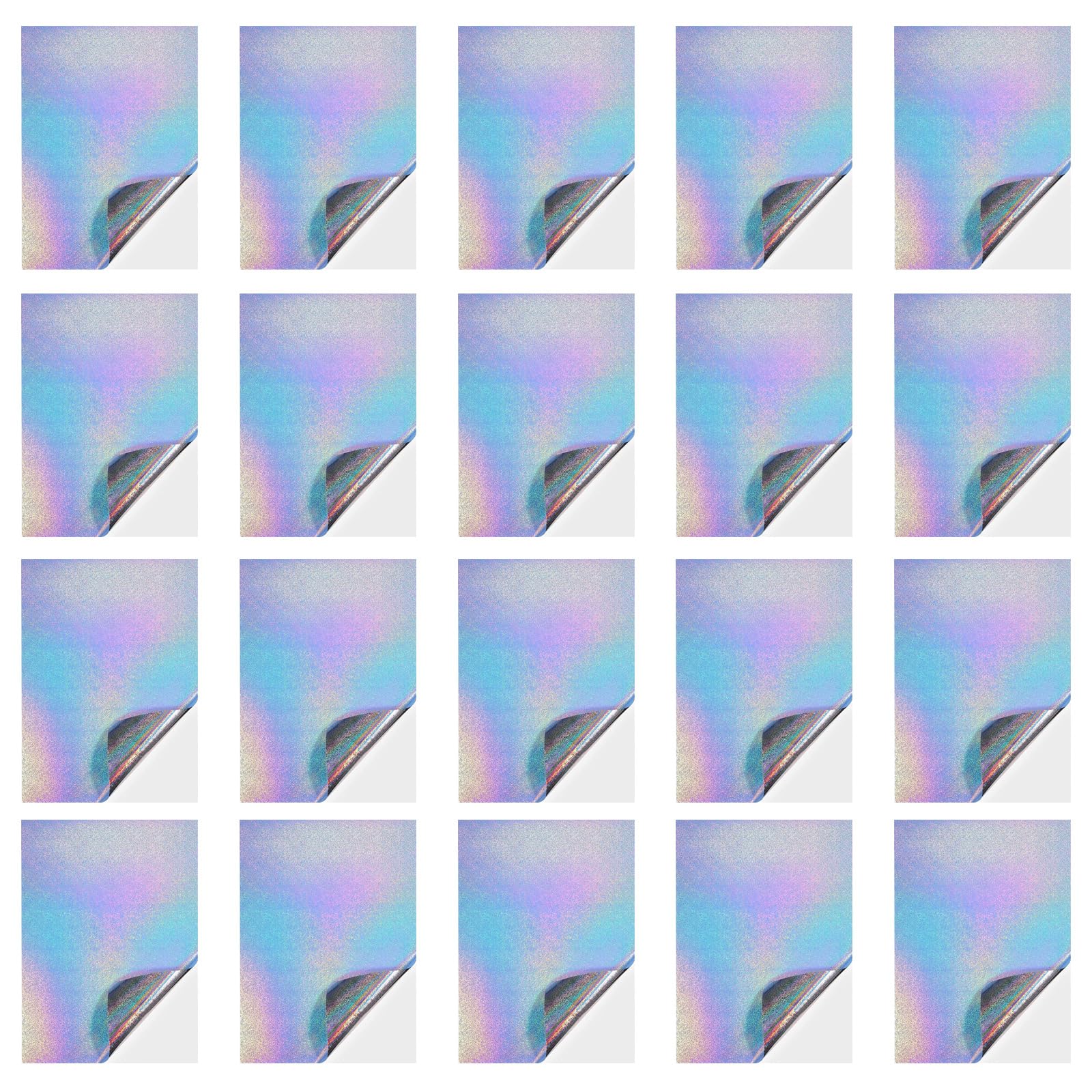Papier autocollant holographique imperméable 4 tailles film vinyle haute adhérence