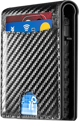Slim RFID-Blocking Wallet for Men with Pop-Up Card Holder