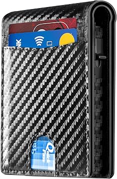 2026 Wallet for Men - RFID Blocking Slim Minimalist Wallet, Carbon Fiber