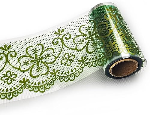 JZHOME Y004 - Papel pintado transparente con encaje floral para despegar y pegar, color blanco, extraíble, autoadhesivo, decorativo, moldura para