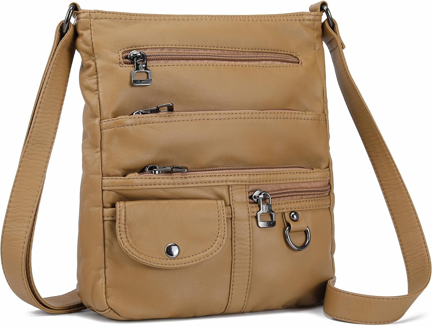 MINICAT Crossbody Purses for Women Multi Pocket Crossbody Bag Soft Leather Cross Body bag for Woman Small Shoulder Bags