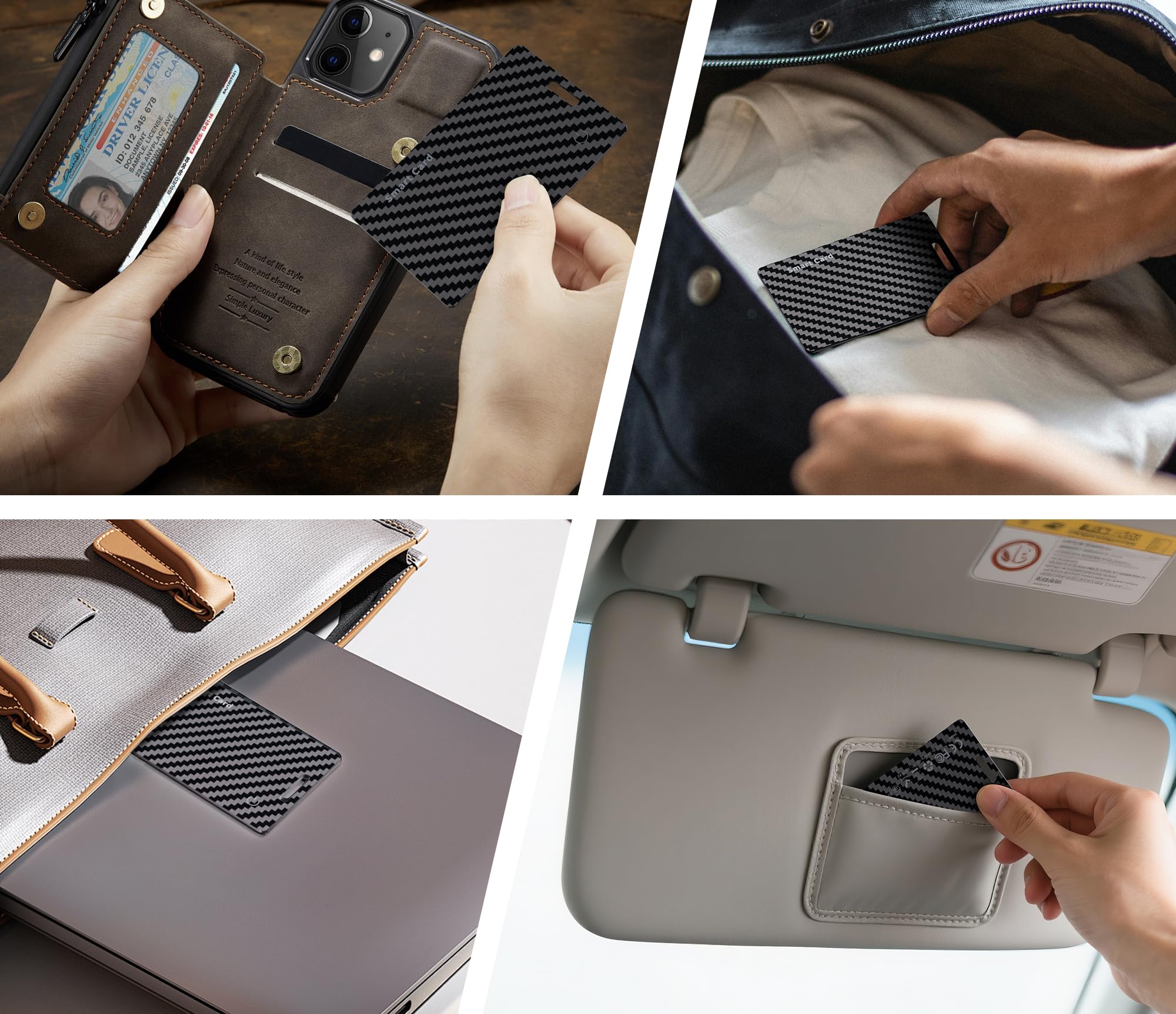 Carta Tracker Ricaricabile Compatibile con Google Find Hub, Wallet Tracker Card per Android, IP68, Ultra Sottile