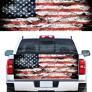 Turck Tailgate Wraps Decals - 66x23.6 in Tailgate Decals for Trucks, American Egale Flag Tailgate Graphics for Trucks Pickup Personalized Decoration