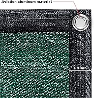 Vista 3 de SUNNY GUARD - Valla de pantalla de privacidad de 4' x 12' en verde oscuro, resistente, a prueba de polvo y ruido, malla para valla, tela parasol