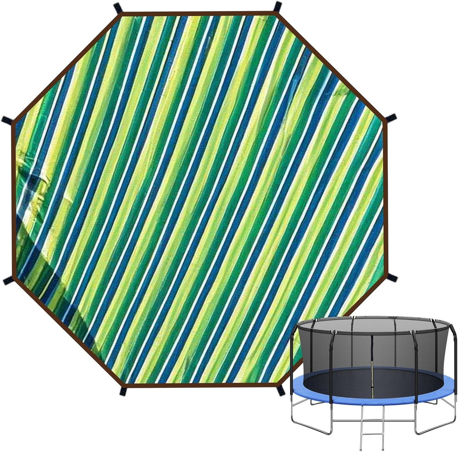 Trampoline Sunshade Canopy, Trampoline Shade Cover, Trampolines Sunshade, 6FT 8FT 10FT 12FT 14FT Waterproof UV Protection Trampolines Tent Cover