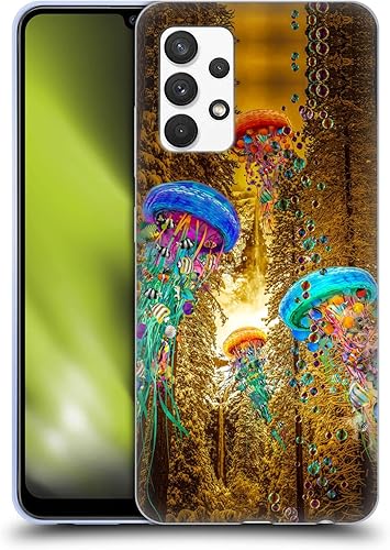 Head Case Designs Officially Licensed Dave Loblaw Electric Jellyfish Forest Jellyfish Soft Gel Case Compatible with Samsung Galaxy A32 2021