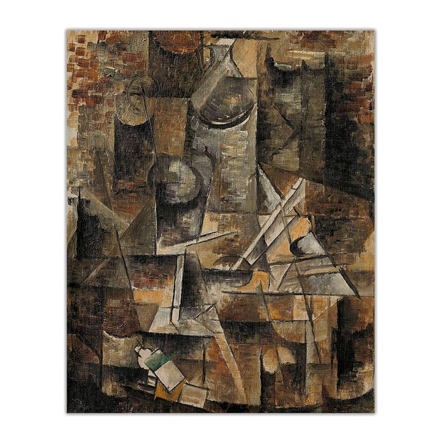 インテリア　美術品　デッサン画　書　アート Amazon｜キャンバスアート油絵ジョルジュブラック《台座テーブル