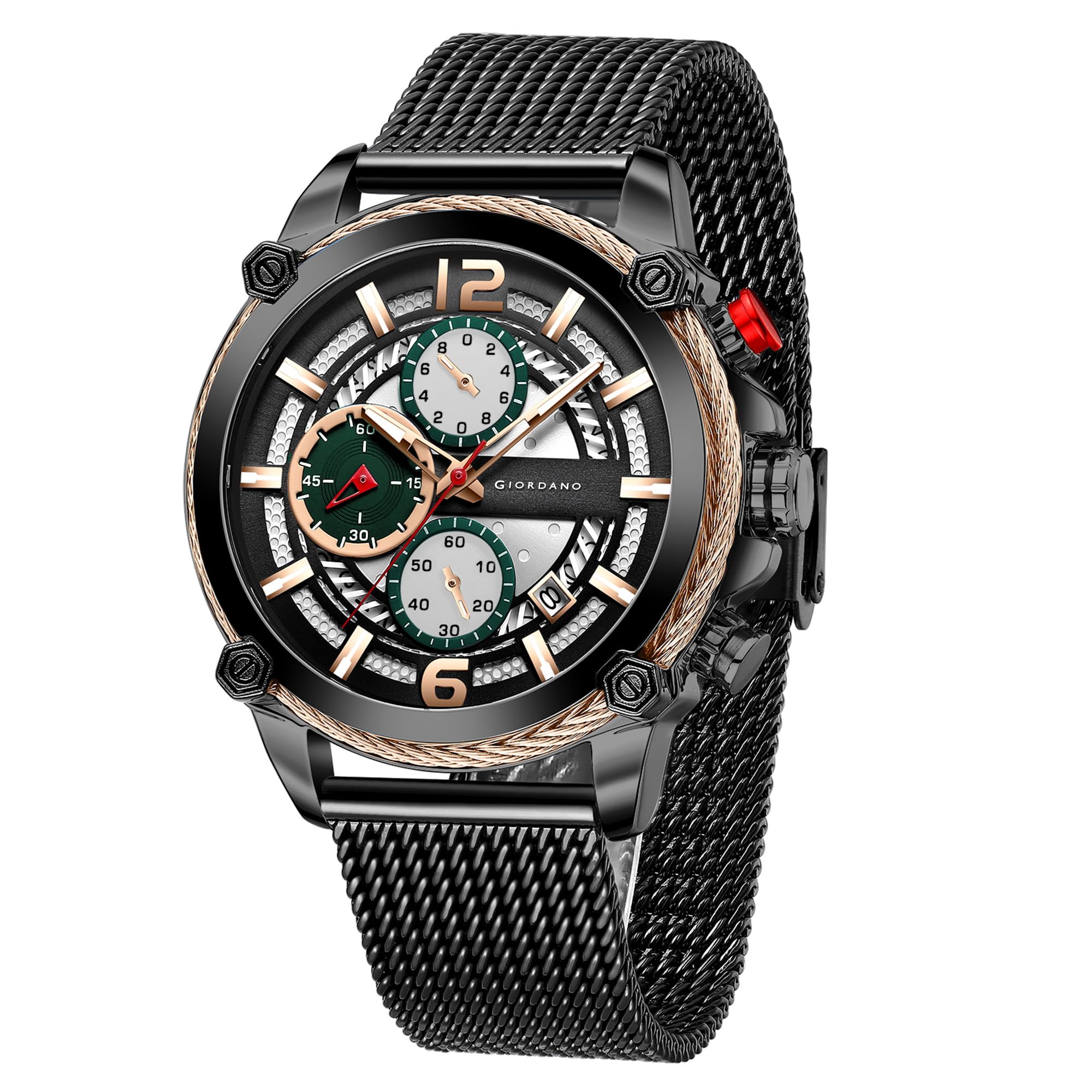 Giordano Analog Wrist Watch for Men Stylish Metal Strap with Water Resistant Multifuntion Mechanism Watch GZ-50039 (B0BNVSNDMV) Amazon Price History, Amazon Price Tracker