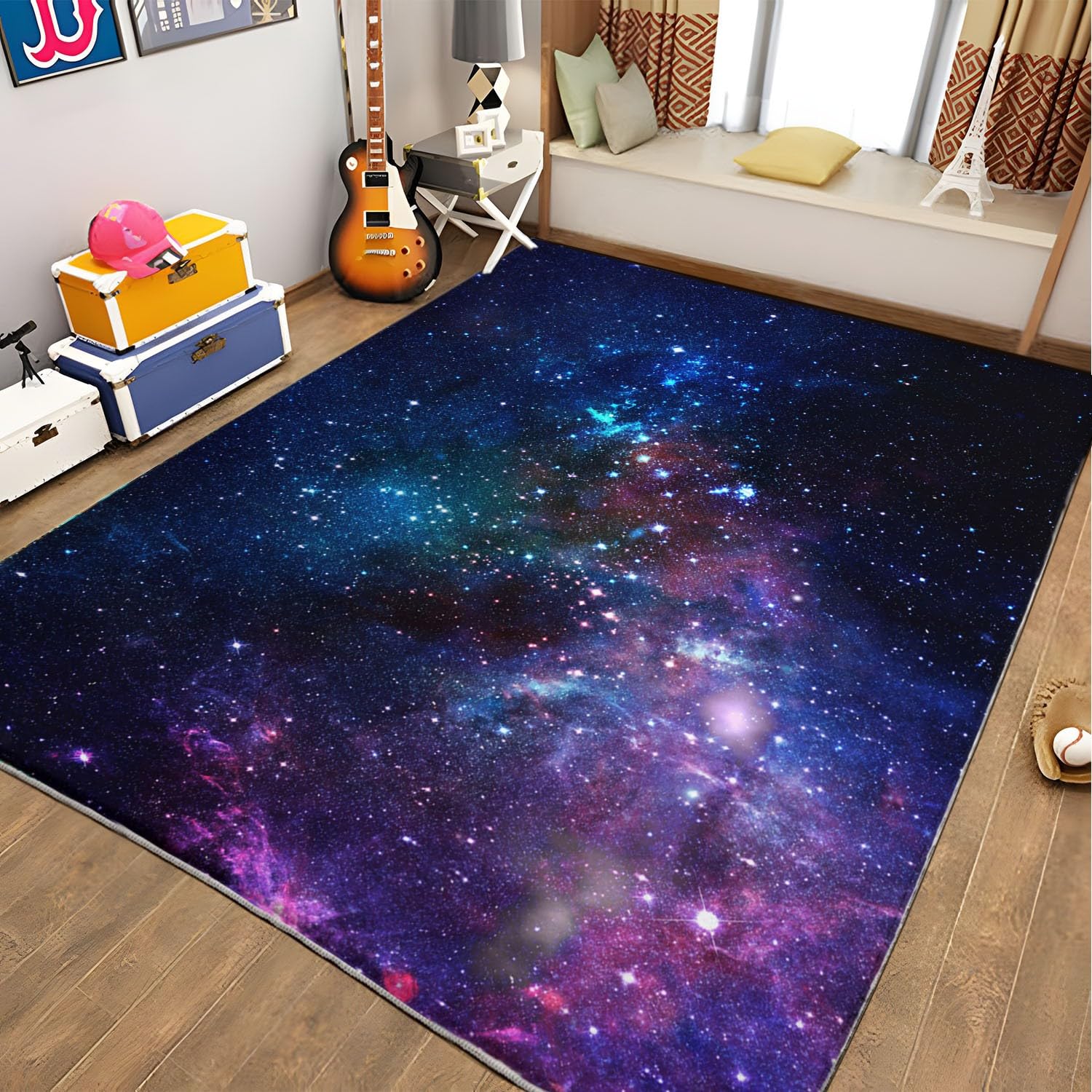 Milchstraße Galaxie Teppich 120x170cm Schlafzimmer Wohnzimmer Kinderzimmer