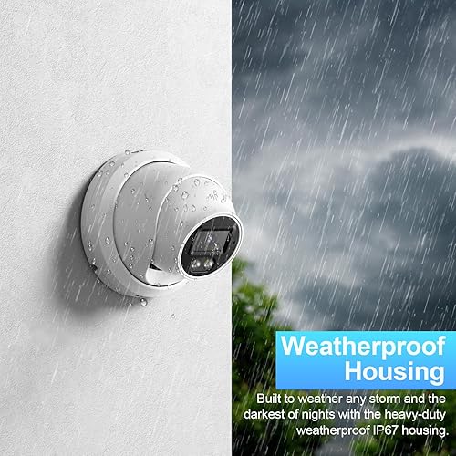 Miniatura 7 de Cámara IP Dome PoE, cámara de seguridad de vigilancia de doble luz inteligente de 4MP, visión nocturna a color, lente de 0.110 in gran angular 110,