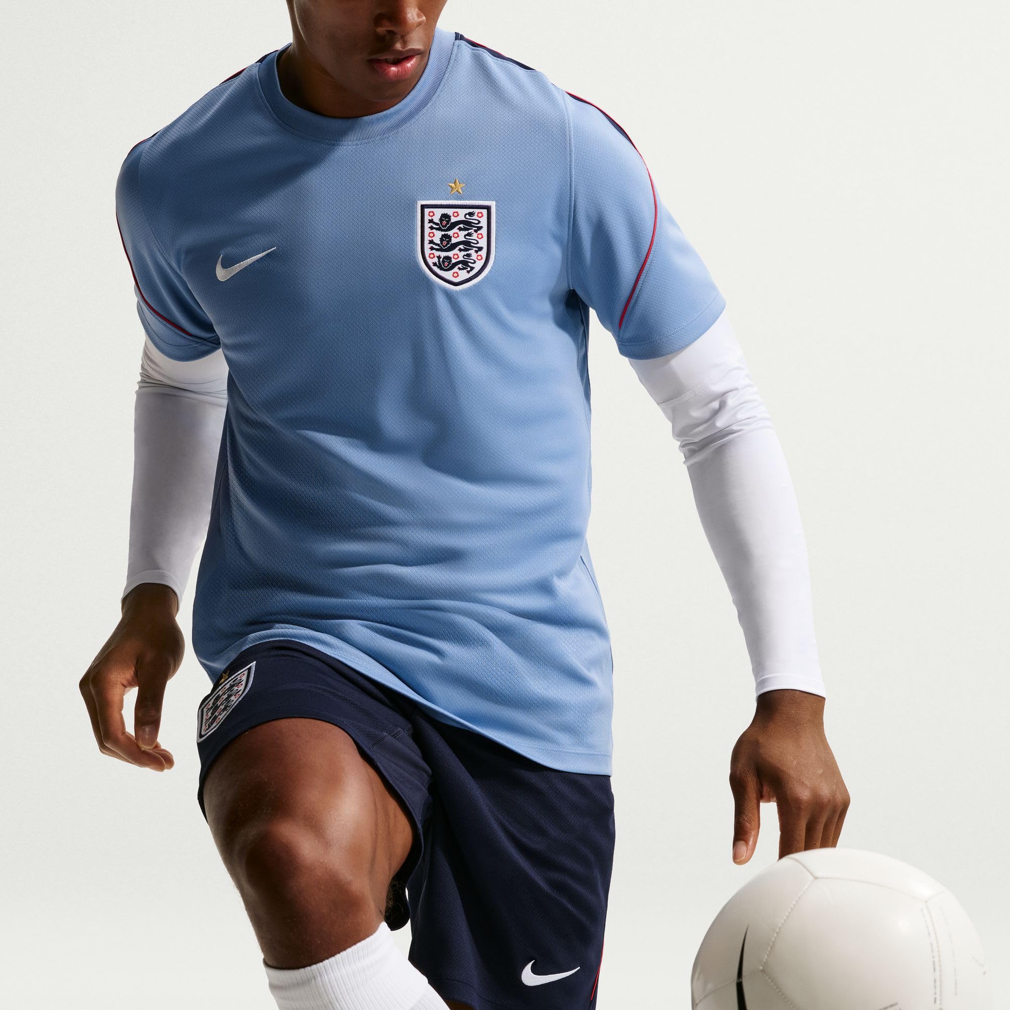 Nike England Strike Nike Football Dri-Fit Kurzarmshirt für Herren Maglietta a Maniche Corte Uomo