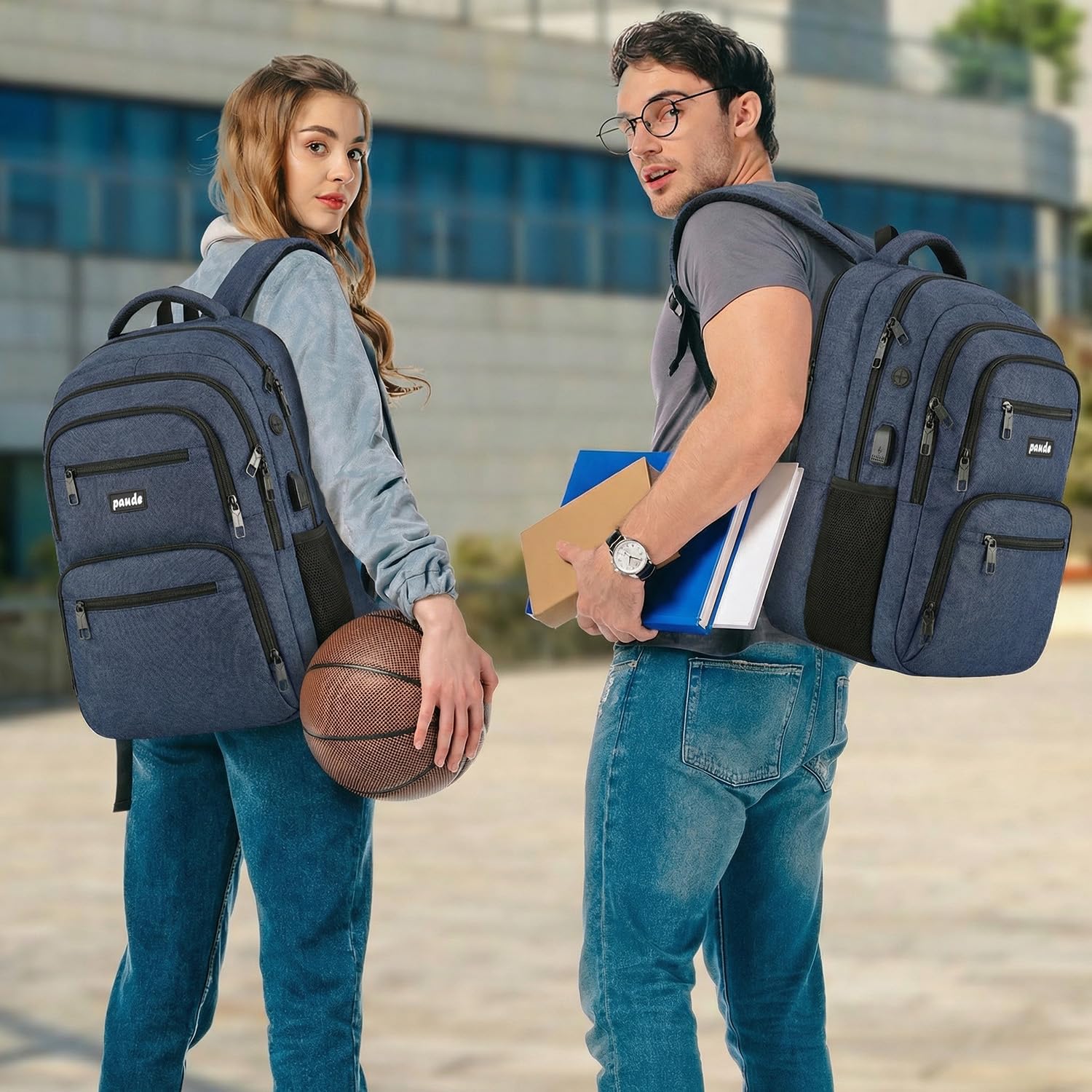 Paude Großer Schulrucksack, 17.3 Zoll Laptop Tasche für Teenager Erwachsene,Tasche Rucksack für High School College Studenten Arbeit