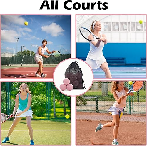 Miniatura 7 de SUNEZLGO Paquete de 12 pelotas de tenis, pelotas de tenis de entrenamiento de presión avanzadas, pelotas de tenis para perros, tenis grueso con