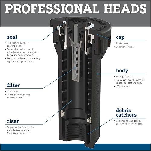 Vista 7 de Orbit 54527 Rociador profesional de 4 pulgadas con boquilla de patrón medio