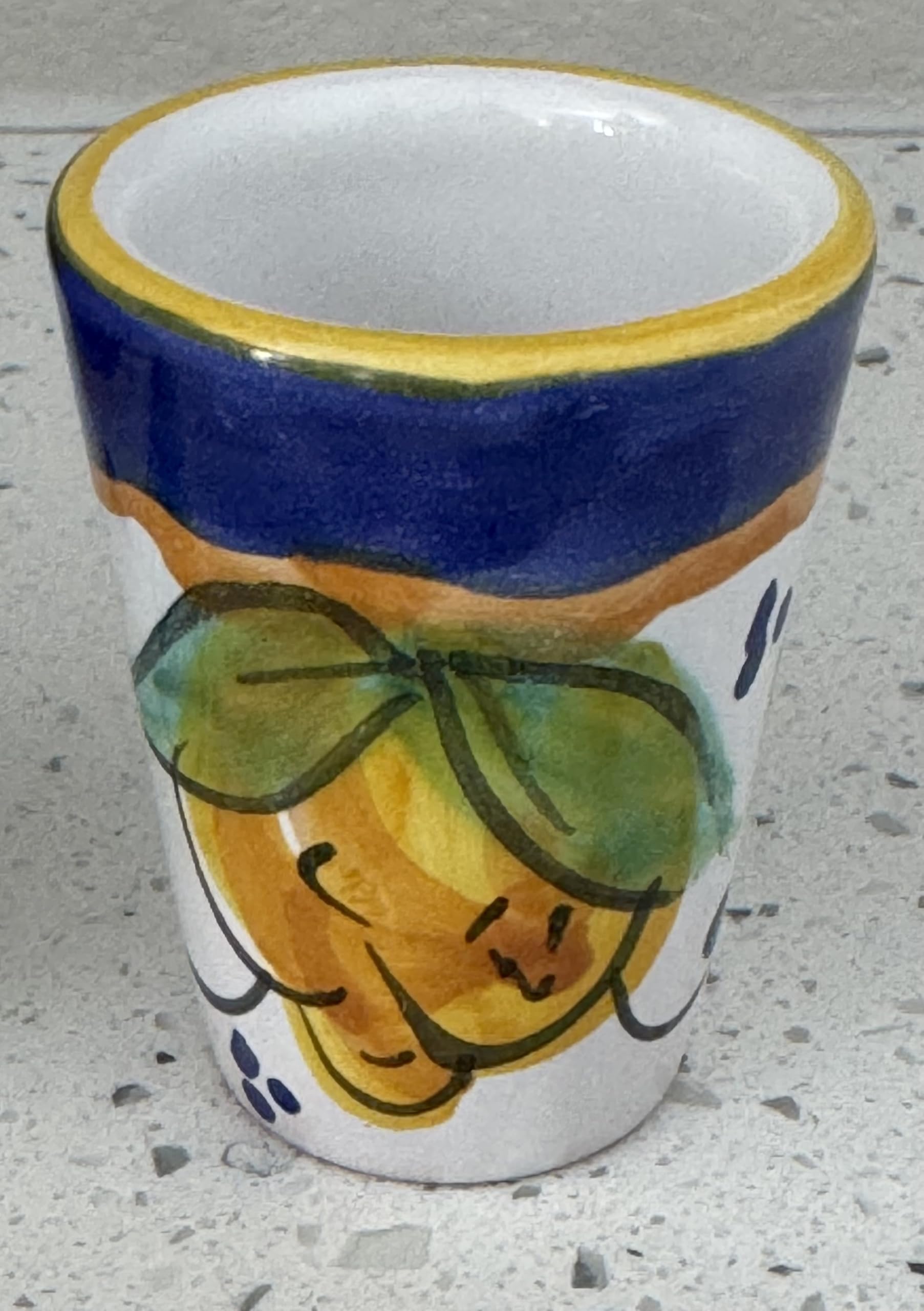 Amazon.com: Hand Painted Italian Ceramic Limoncello Glasses - Set