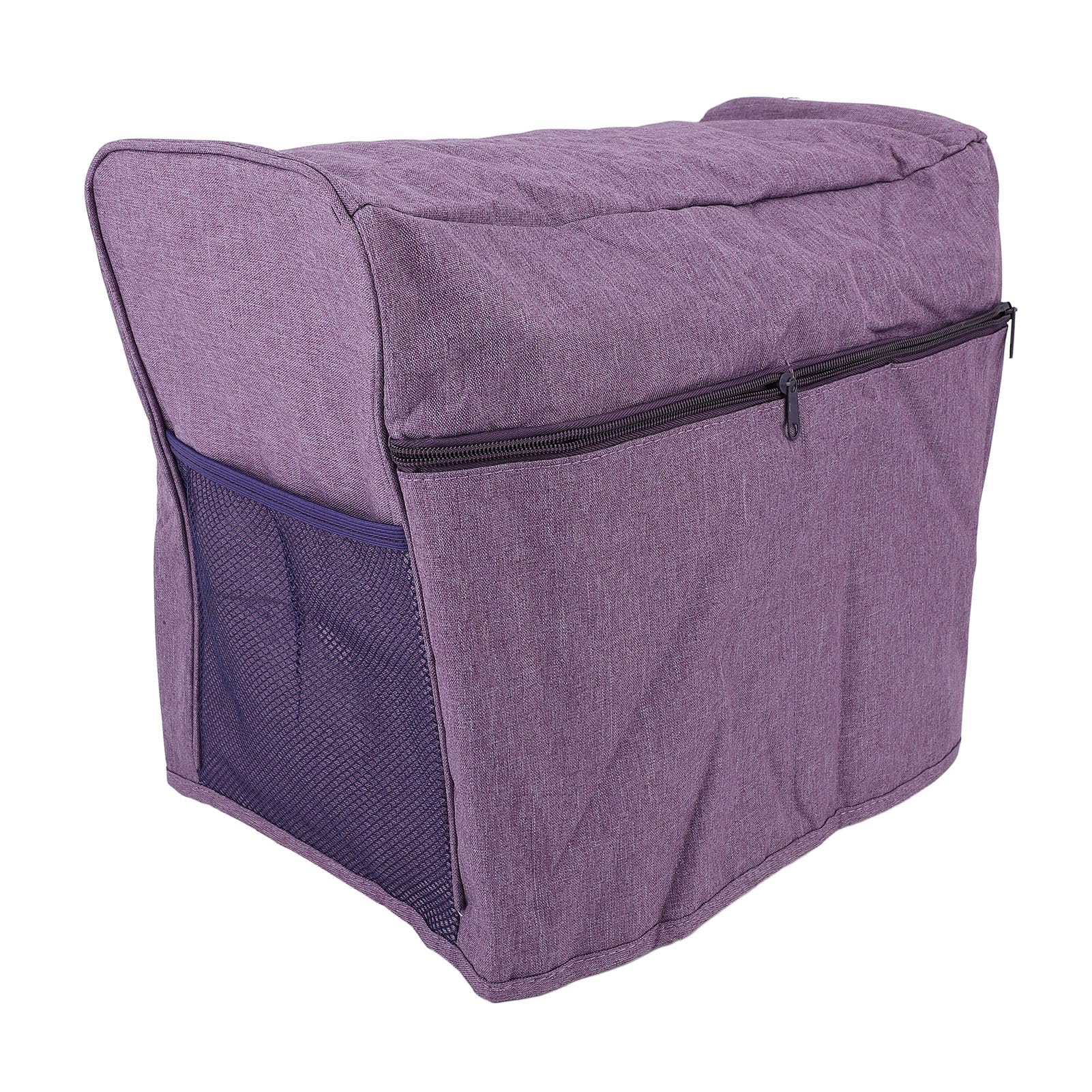 Sewing Machine Cover Dust Cover with Front Zipper Pocket and Side Mesh Pockets, Designed to Prevent Dust, Dirt, and Splashes, Store Your Sewing Accessories in Sight