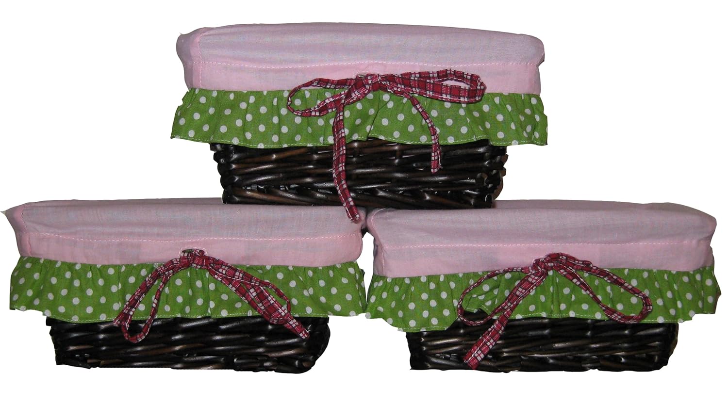NurseryToGo 3Piece Wicker Storage Basket Liner in