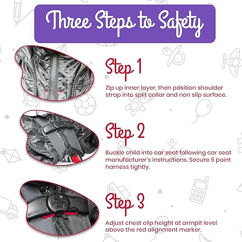 Miniatura 5 de ONE KID The Road Coat - Chaqueta vegana para personas alérgicas, para asiento de automóvil, probada en choques, unisex, entrada y salida rápida, 6M