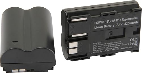 Miniatura 4 de STK BP-511a BP-511 Paquete de 2 baterías para Canon Rebel BP511a cargador DS6041 Eos 1d 10 d 30d d30 20d 40 50 50d Eos5d Eos20d Powershot g3 g5 g6