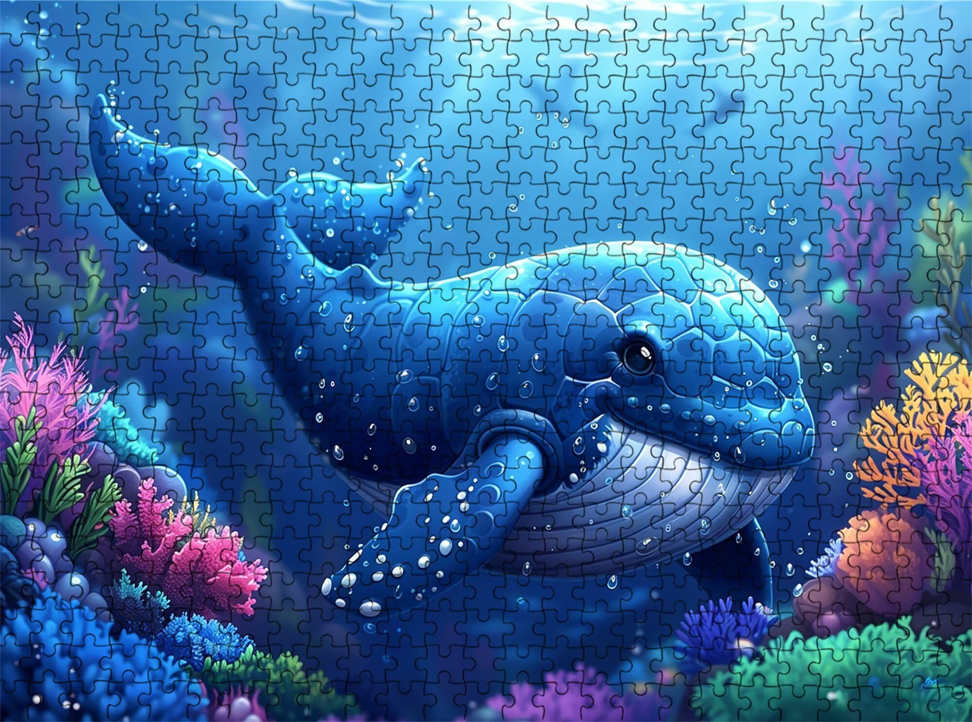 Puzzle 6000 elementów, wieloryb koralowe puzzle 6000 elementów dla dorosłych i dzieci, premium artystyczna łamigłówka, 179,5x105,5 cm Klasyczna gra puzzli dla dorosłych, dekoracja domu, prezent dla