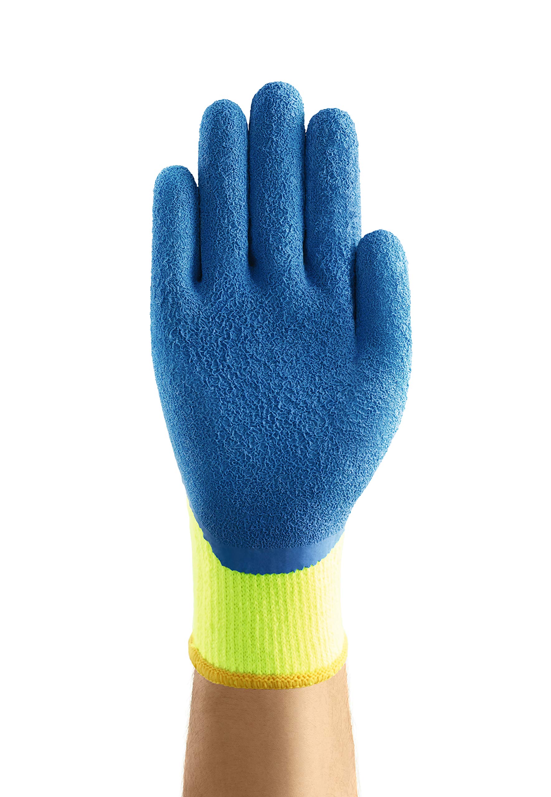 Ansell ActivArmr 80-400 Guantes de Trabajo, Extra-Resistente para Trabajos Pesadas, Guante Seguridad Usos Industriales, Seguridad y Destreza, Reutilizable, Azul, Talla 2XL (12 Pares)