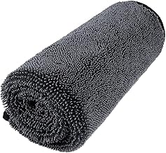 Airlab Twist Pile Microfibre Cloth for Cars Drying Extra Large Super Absorbent 90x60cm Black