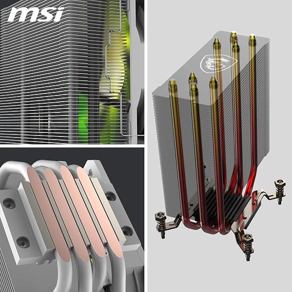 MSI MAG COREFROZR AA13 WHITE 120mm ARGB White Processor Air Cooler
