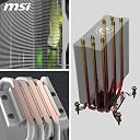 MSI MAG COREFROZR AA13 White CPU Air Cooler - Direct Touch Four 6mm Copper heatpipes, ARGB, CycloBlade 7, Pre-Applied Thermal Paste, Rifle Bearing Fans. gallery image