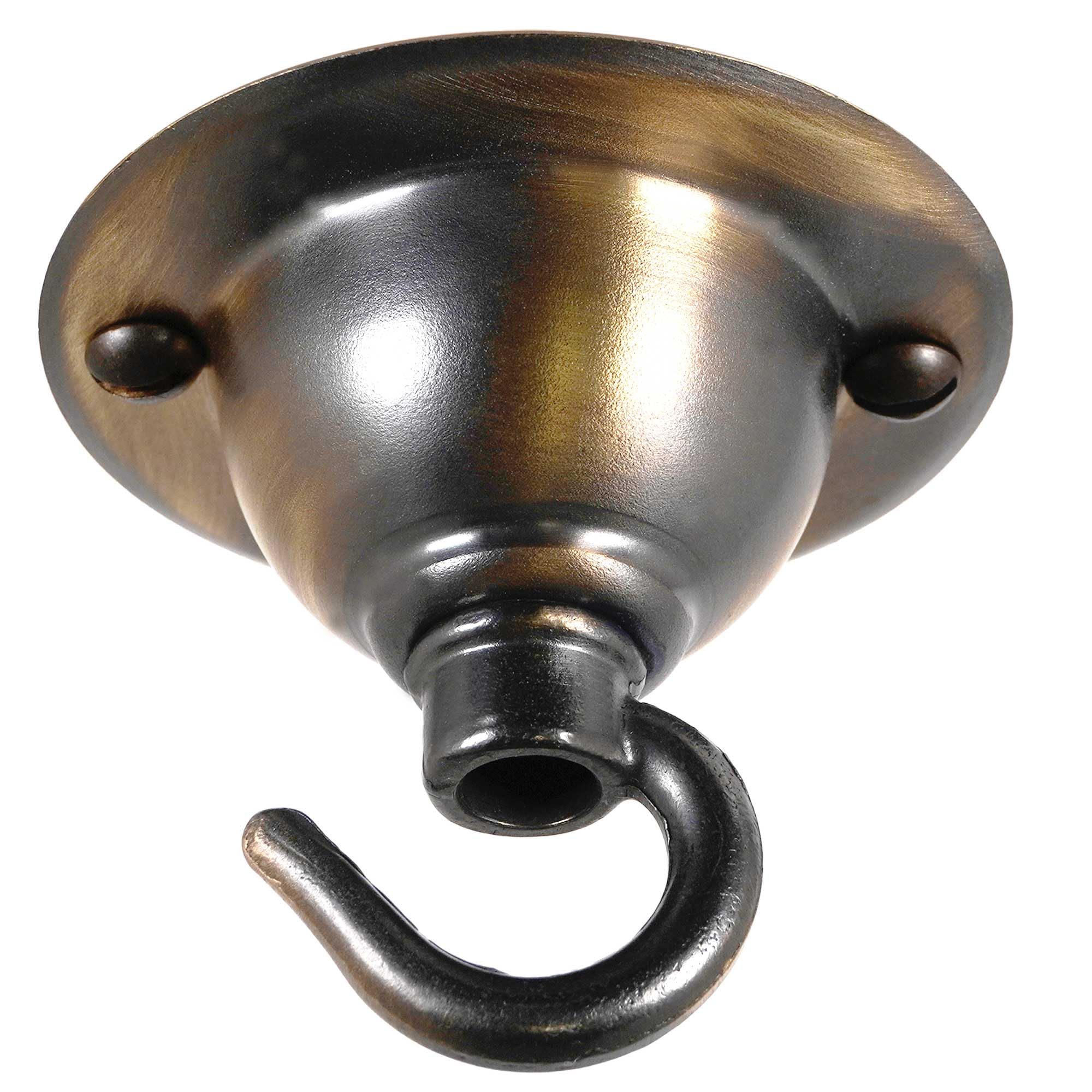 Elektek Brushed Antique Ceiling Chandelier Hook Plate 65Mm