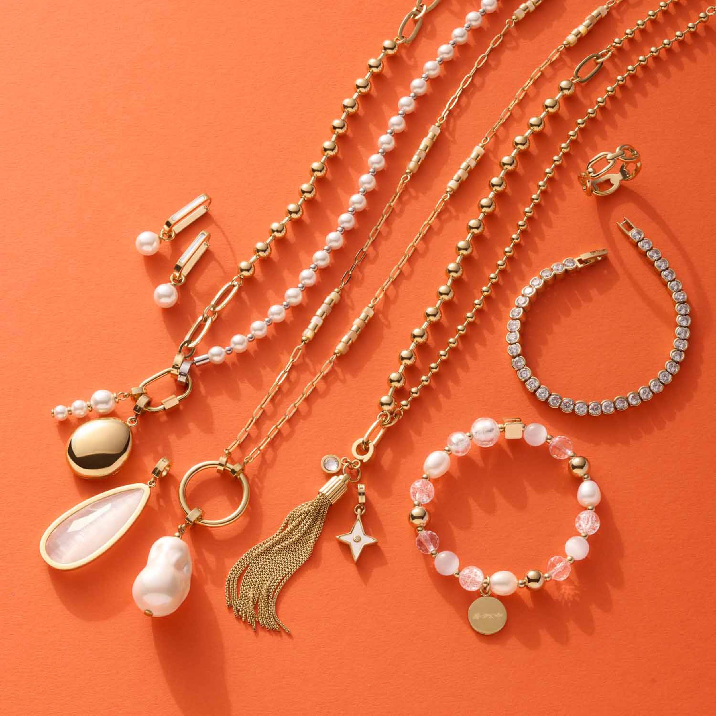 JEWELS BY LEONARDO Anhänger Clip & Mix Jessy • Ketten-Anhänger aus goldfarbenem Edelstahl • Catseye in länglicher Tropfenform • Schmuck Geschenk für Frauen • 024940
