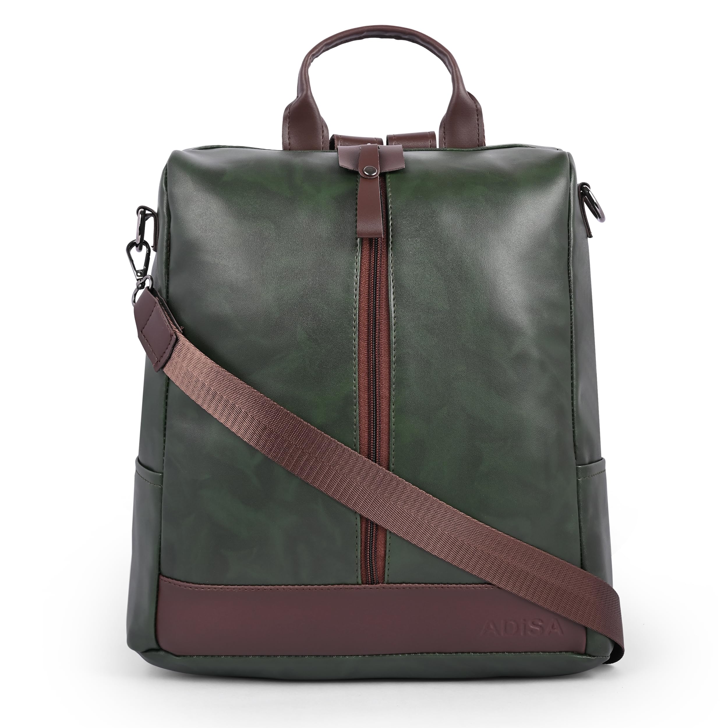 adisa Faux Leather Unisex Backpack Bag for Men Women Boys Girls (BPH065)-picture-42